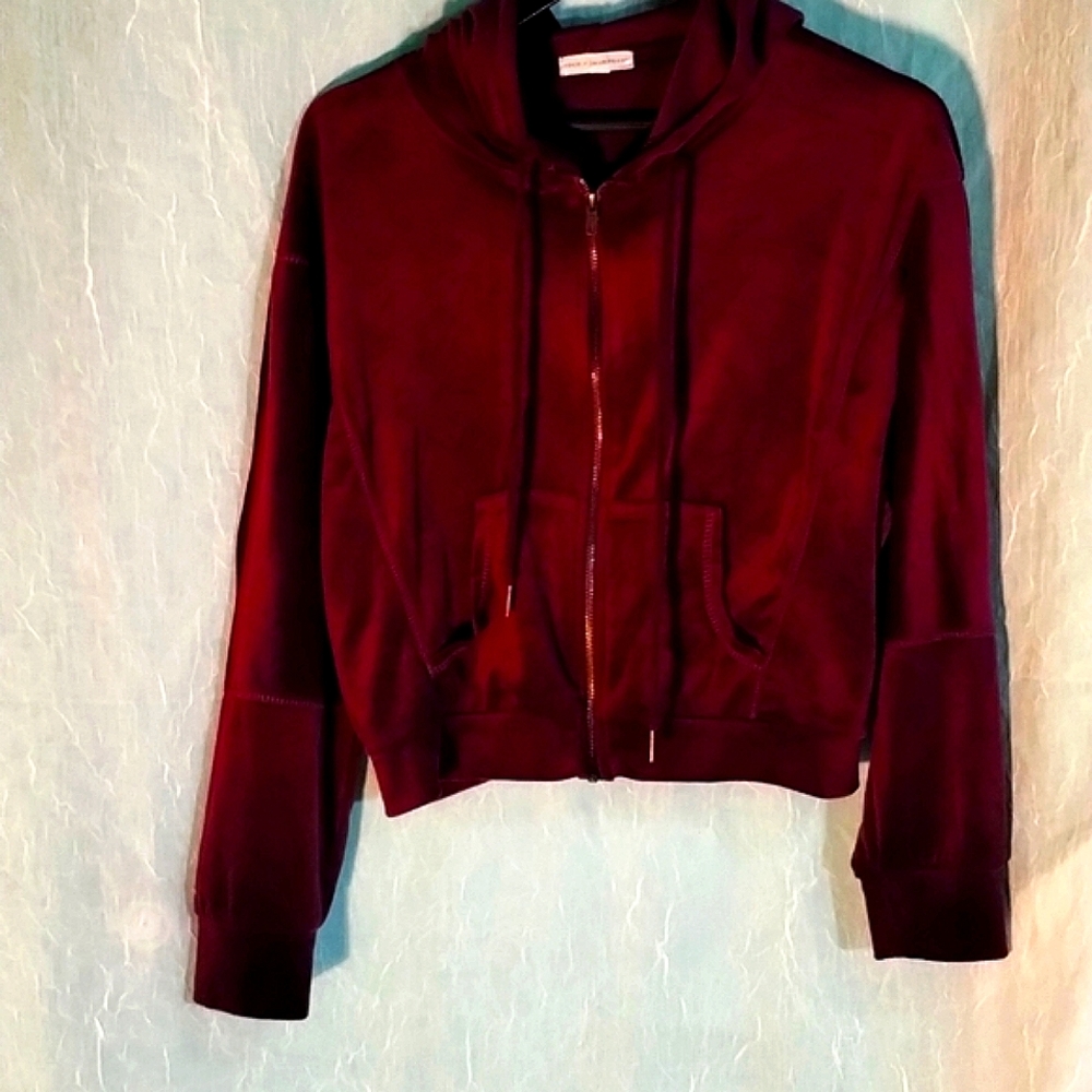 Coco + jaimeson purple velour hoodie